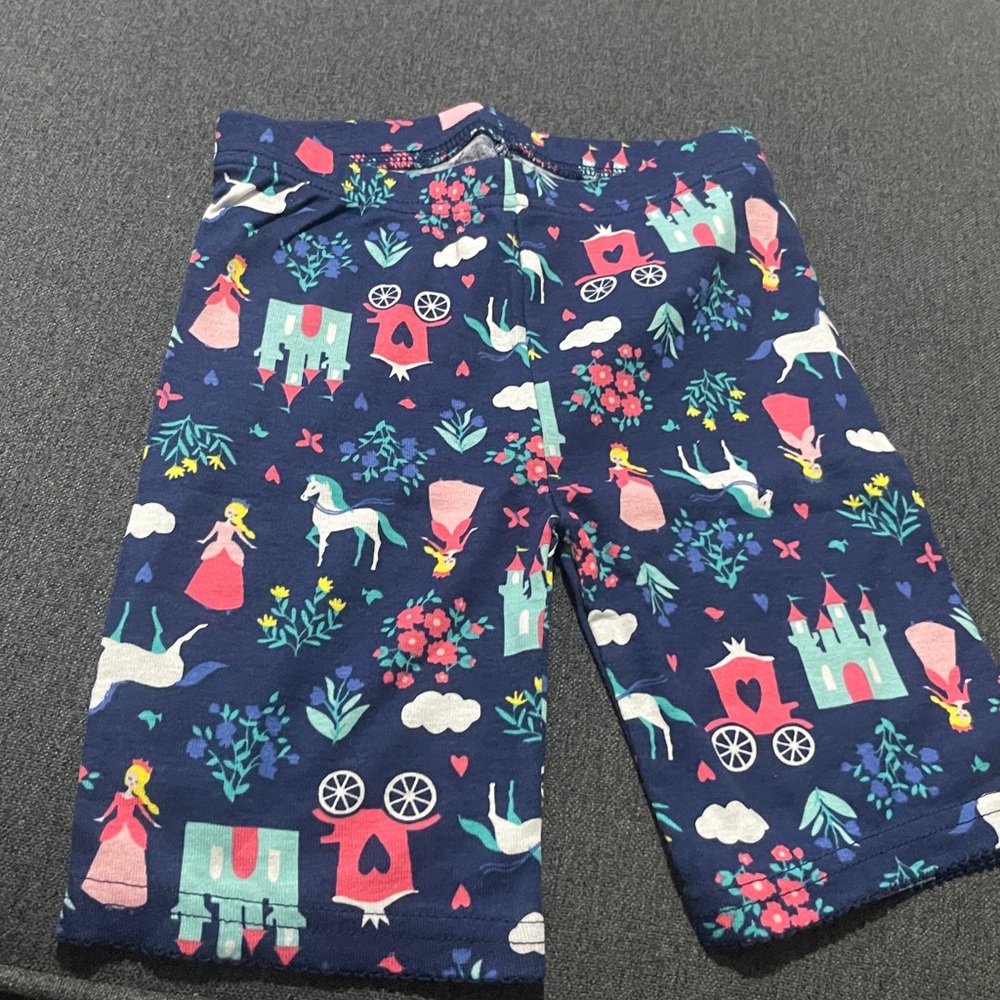 Carter's Navy Shorts with Pink and Yellow Patterns